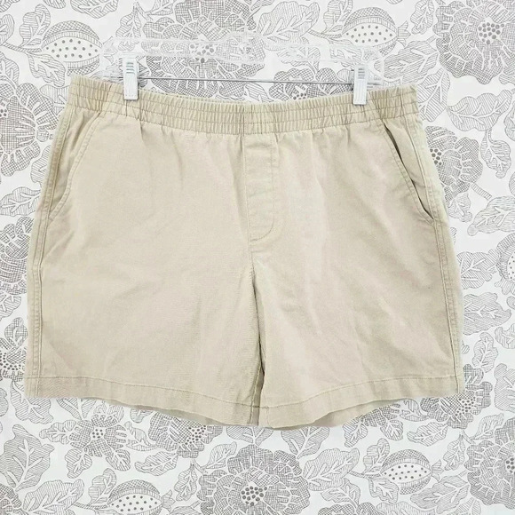 Lands' End Chino Pull on Women's Shorts Beige 14P - Picture 1 of 6
